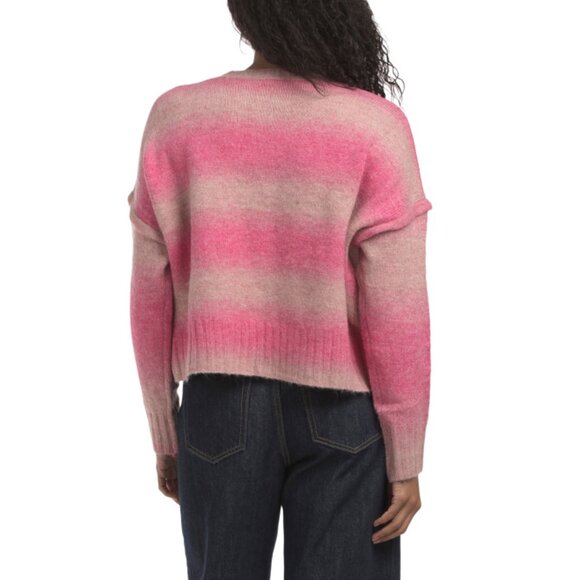 WISHLIST Fuschia Ombre Striped Sweater - Picture 2 of 2